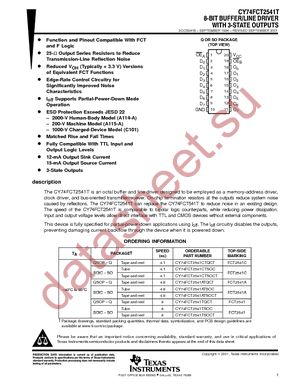 CY74FCT2541ATSOCT datasheet  